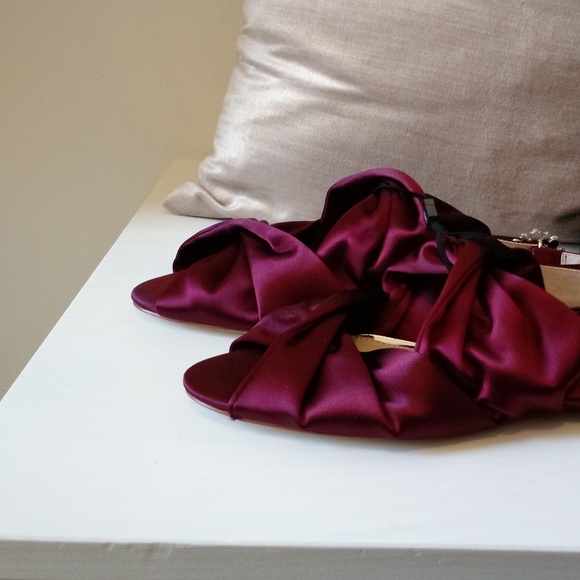 BRAND NEW ZARA SATIN SANDALS EMBELLISHED BUCKLE 37 - Picture 3 of 7